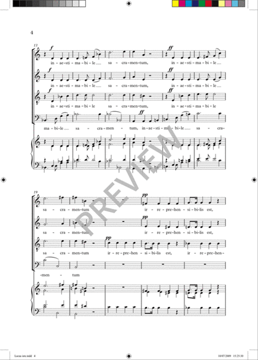 Locus Iste Locus Iste 4-Part scores gallery preview page 6