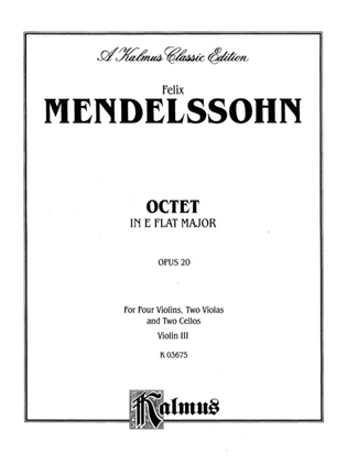 Book cover for String Octet in E-Flat Major, Op. 20: 3rd Violin (Viola [TC])