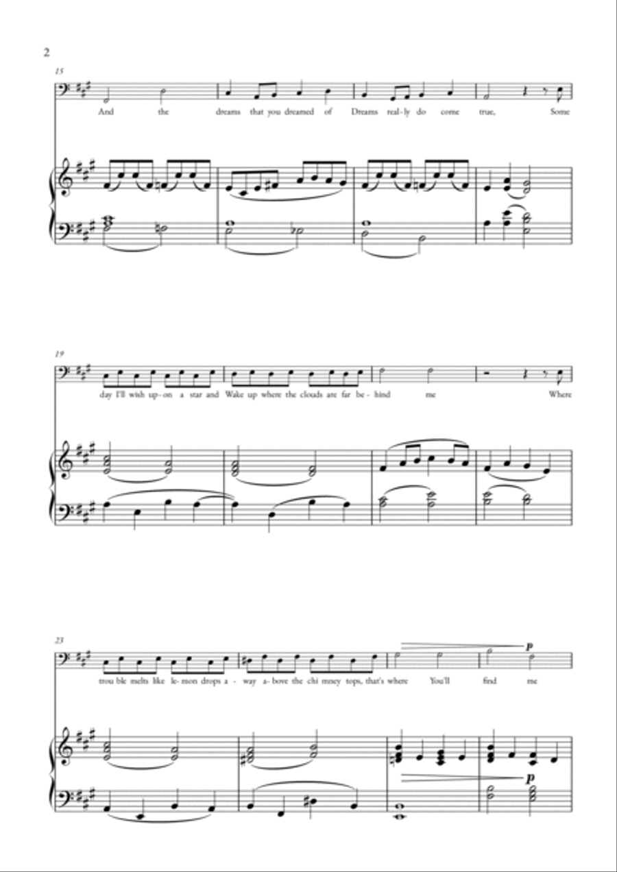 Over The Rainbow Voice scores gallery preview page 2