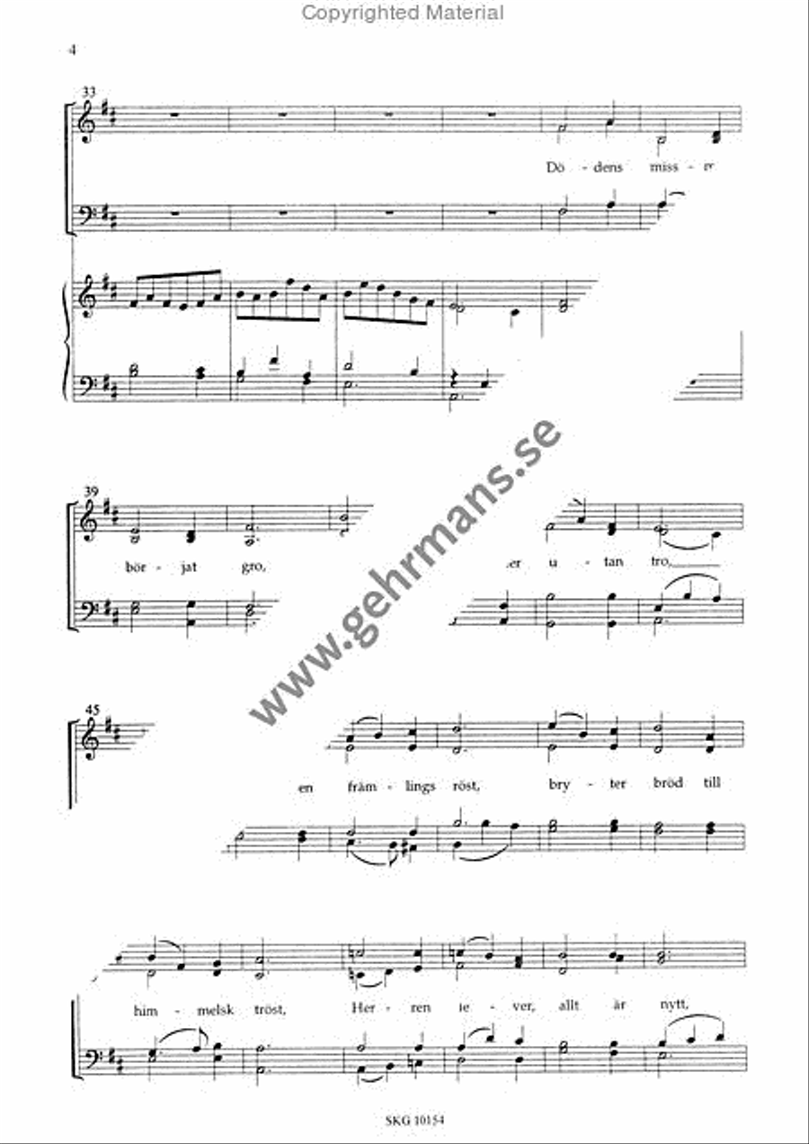 Herren lever, allt ar nytt! 4-Part scores gallery preview page 4
