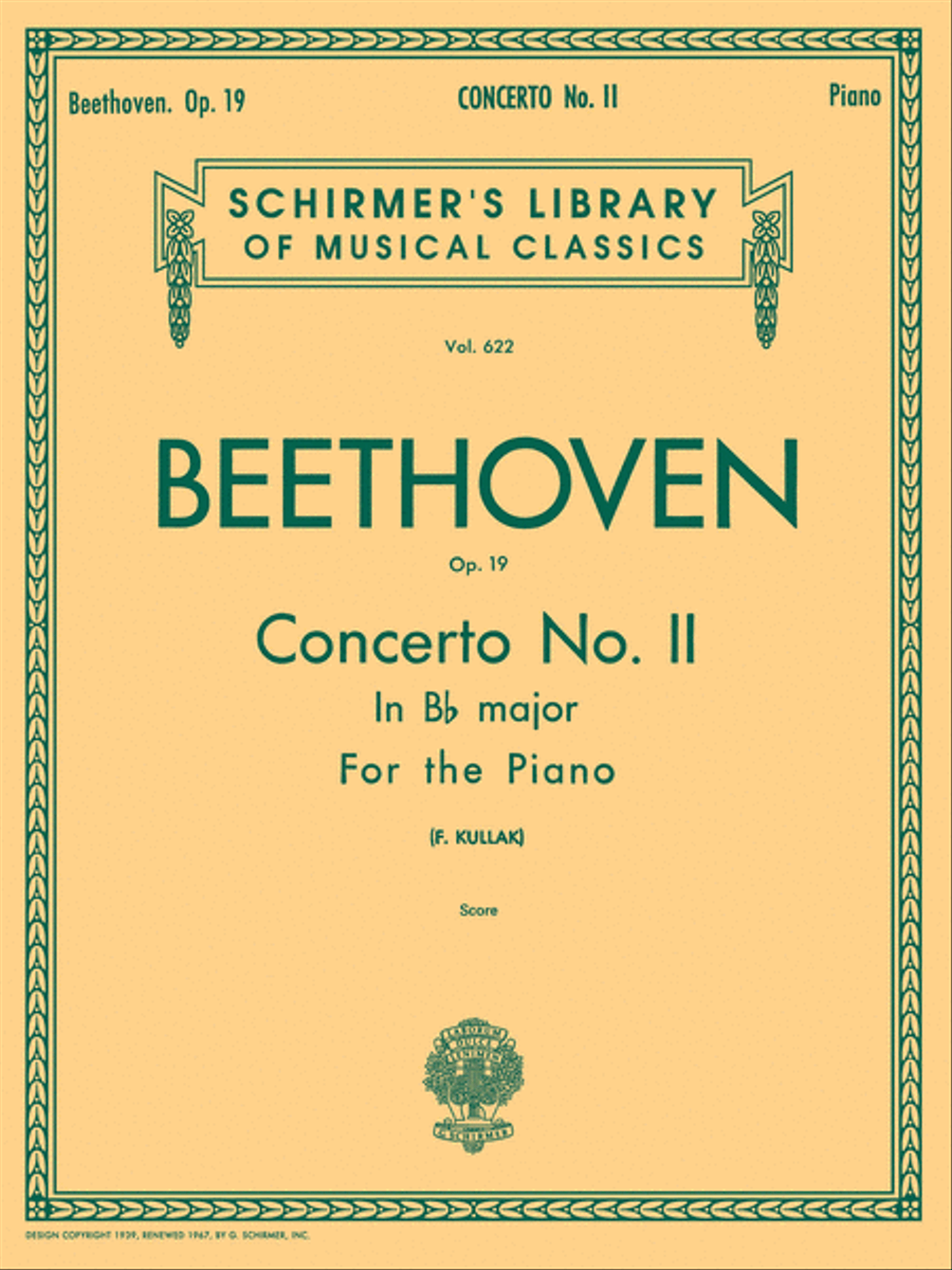 Ludwig van Beethoven : Concerto No. 2 in Bb, Op. 19