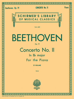 Book cover for Concerto No. 2 in Bb, Op. 19