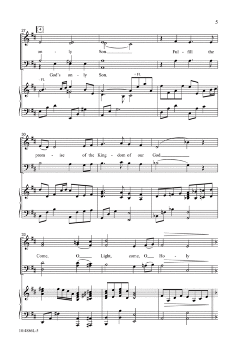 Come, O Light, Come, Holy One 4-Part scores gallery preview page 5