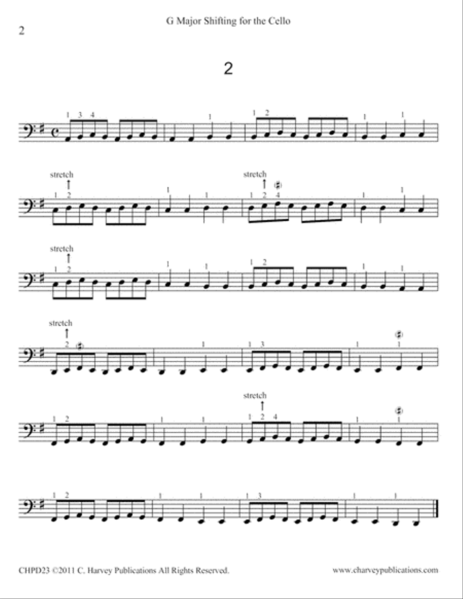 G Major Shifting for the Cello Cello Solo scores gallery preview page 4