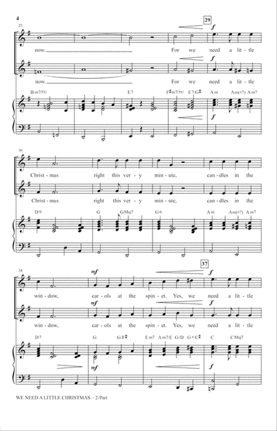 We Need A Little Christmas (from Mame) (arr. Mark Hayes) 2-Part scores gallery preview page 3