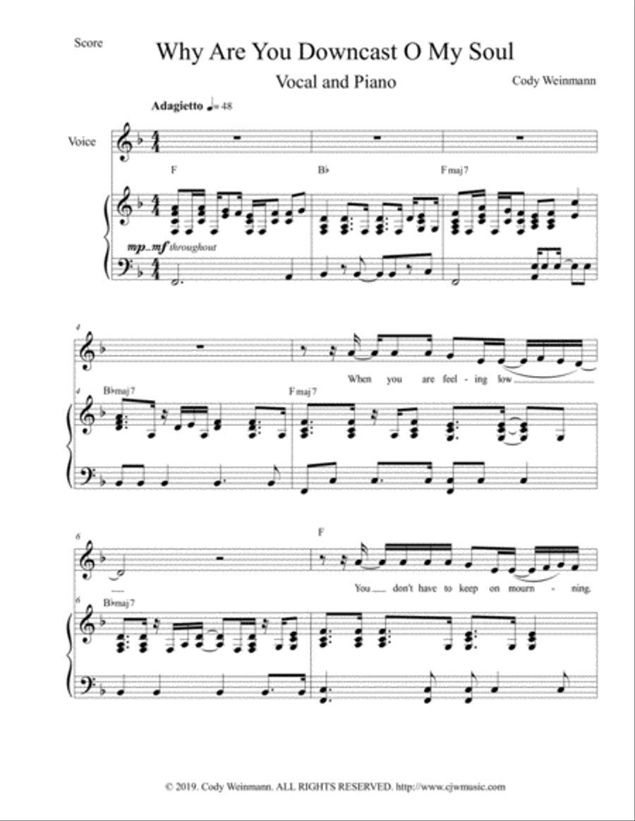 Why Are You Downcast O My Soul (Version 1) Piano, Vocal, Guitar scores gallery preview page 2
