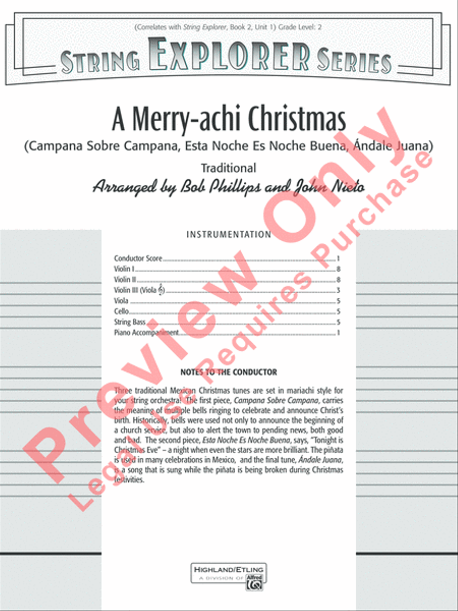A Merry-achi Christmas String Orchestra scores gallery preview page 2