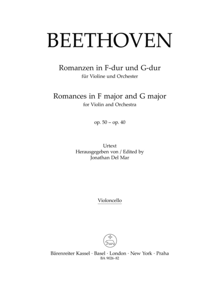 Romances in F major and G major for Violin and Orchestra, Op. 50, 40