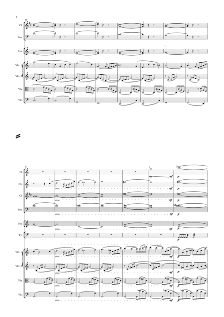 Mendelssohn Unfinished Symphony No. 6 C-Major (1845) - Completed Full Orchestra scores gallery preview page 2