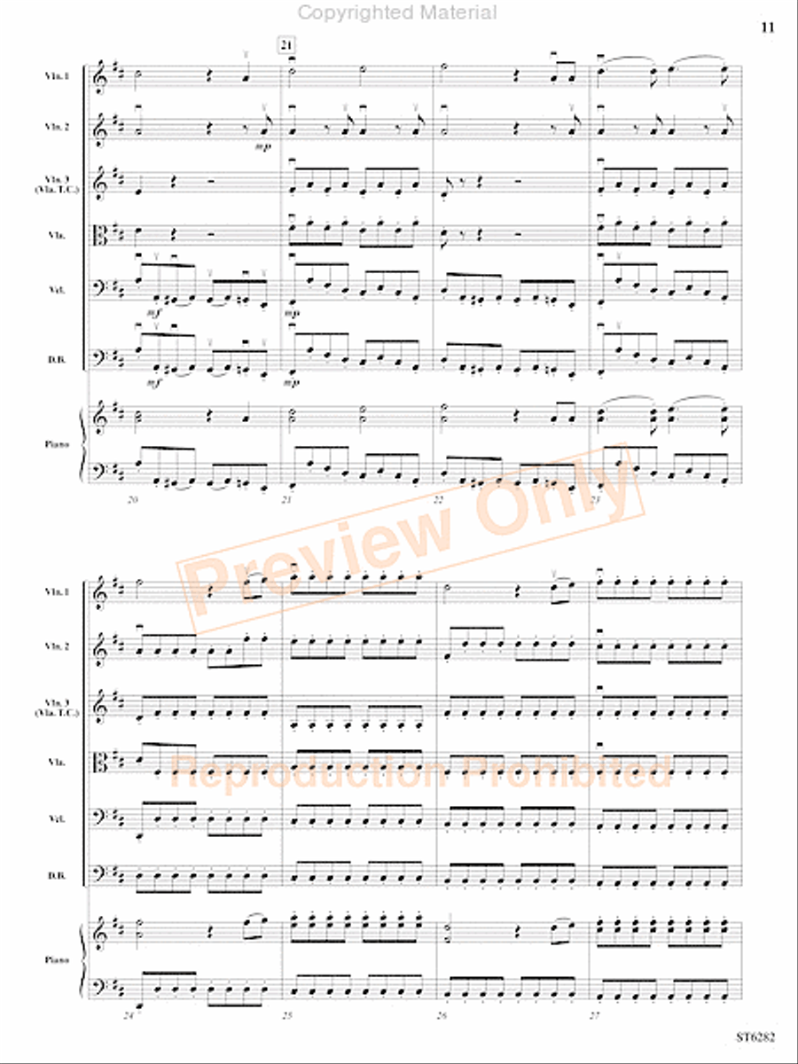 Suite from the Magic Flute String Orchestra scores gallery preview page 12