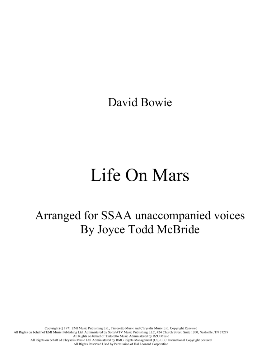 Life On Mars SSAA scores gallery preview page 1