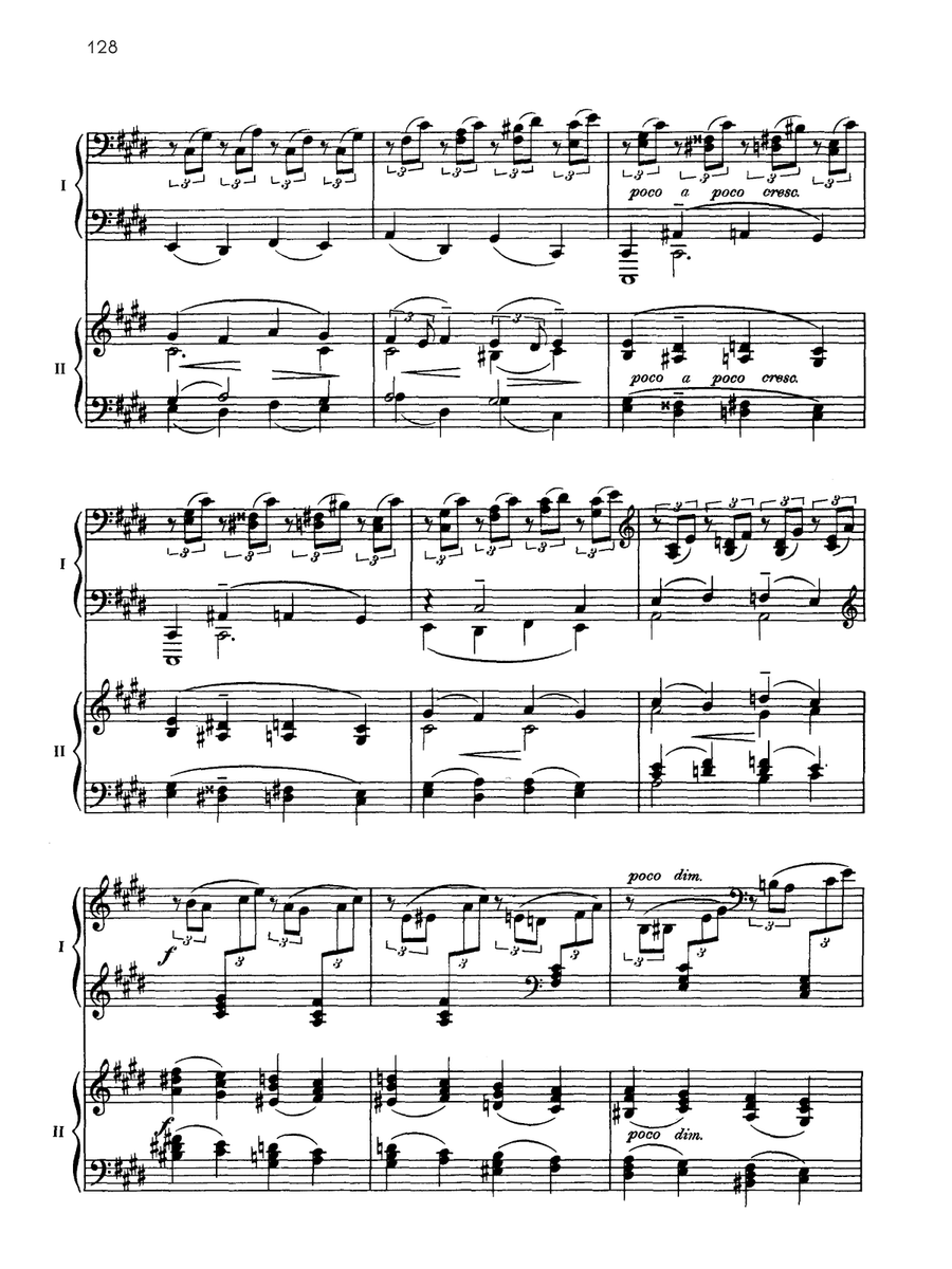 Prelude in C-Sharp Minor - Piano Duo (2 Pianos, 4 Hands) Piano Duet scores gallery preview page 3