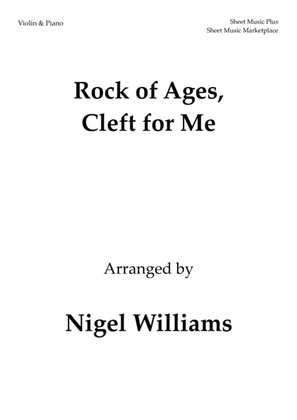 Book cover for Rock of Ages, Cleft for Me, for Violin and Piano