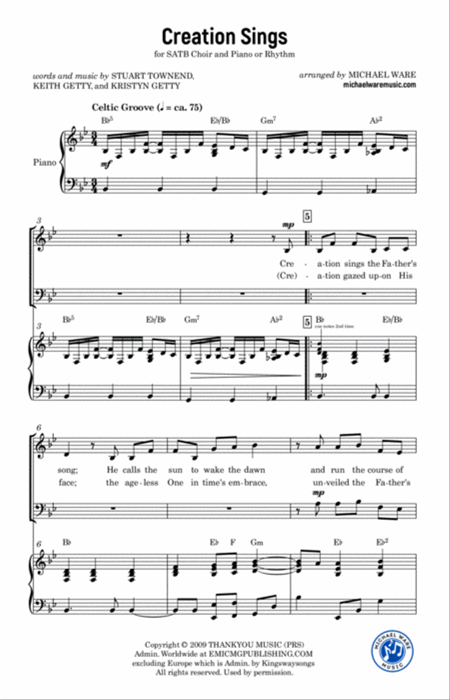 Creation Sings Creation Sings 4-Part scores gallery preview page 2