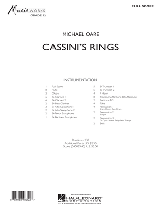 Book cover for Cassini's Rings - Full Score