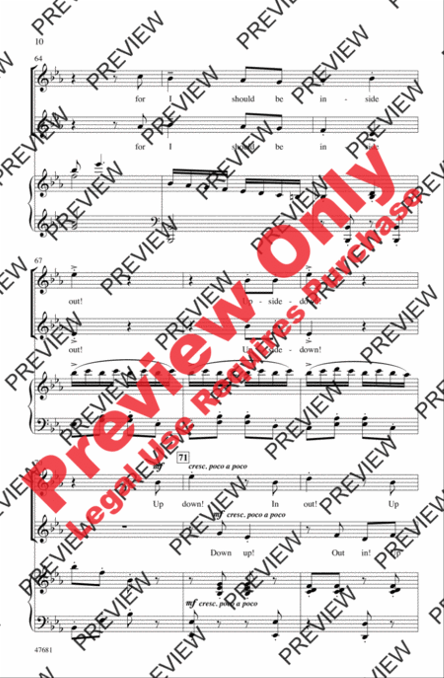 Topsy-Turvy World Topsy-Turvy World 2-Part scores gallery preview page 9