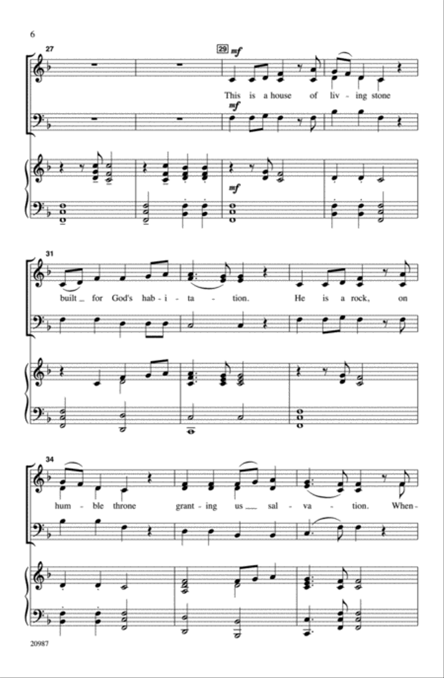 Built on a Rock Choir scores gallery preview page 5