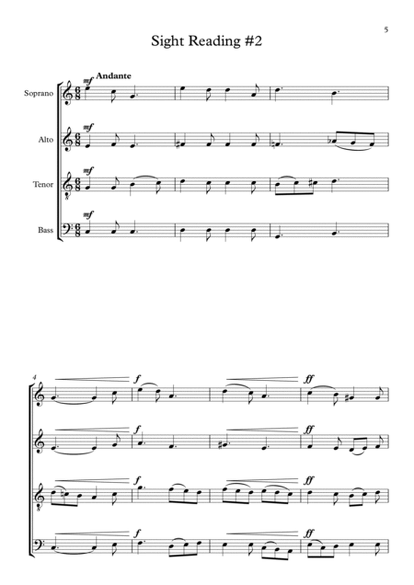 Three Tuneful Sight Reading Pieces for Chamber Choir