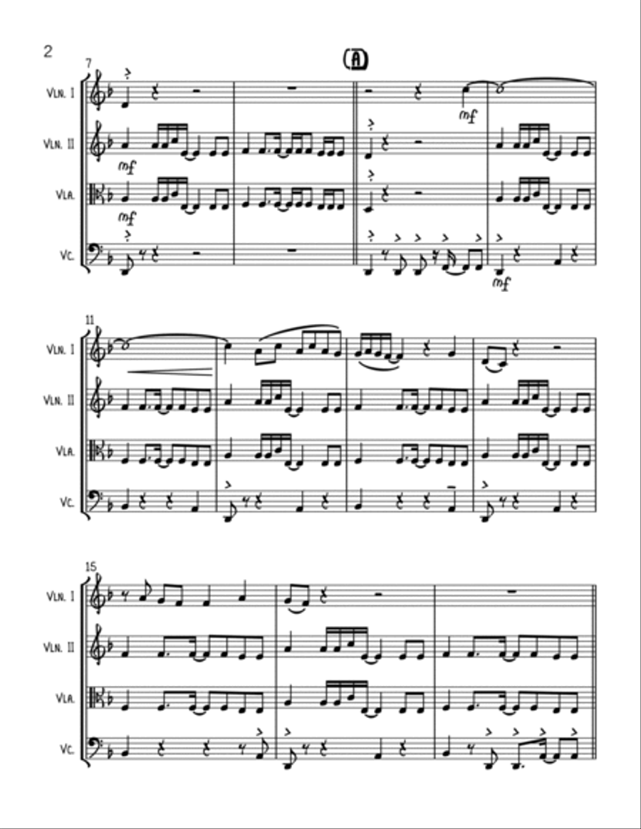Show Me Love String Quartet scores gallery preview page 2
