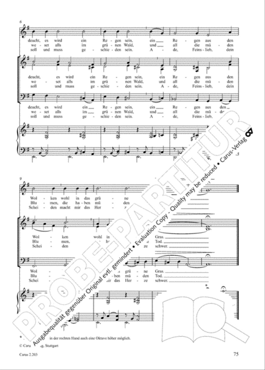 Loreley. Folk songs for choir (Loreley. Volkslieder fur Chor) Choir scores gallery preview page 82