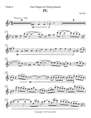 Four Tangos for String Quartet - IV
