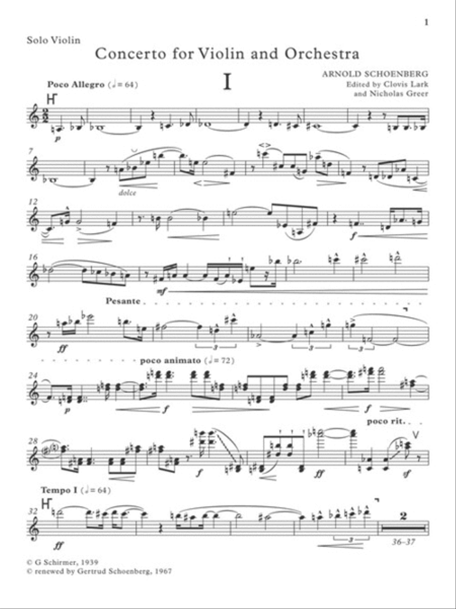 Concerto for Violin and Orchestra, Op. 36 Violin Solo scores gallery preview page 4