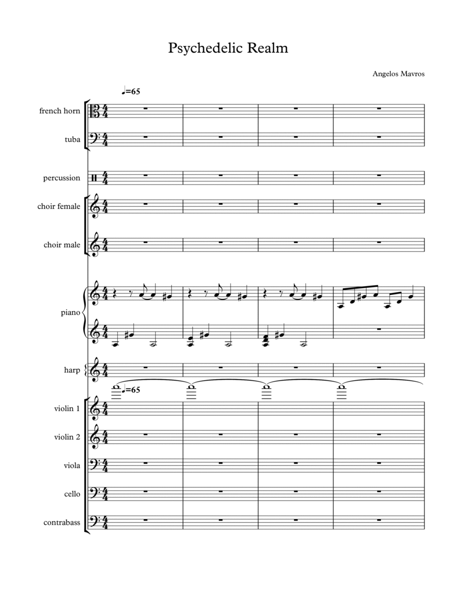 Psychedelic Realm - Score Only Full Orchestra scores gallery preview page 1