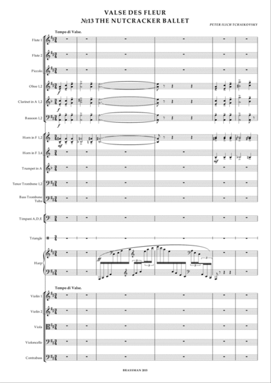 VALSE DES FLEUR №13 THE NUTCRACKER BALLET VALSE DES FLEUR №13 THE NUTCRACKER BALLET Full Orchestra scores gallery preview page 2