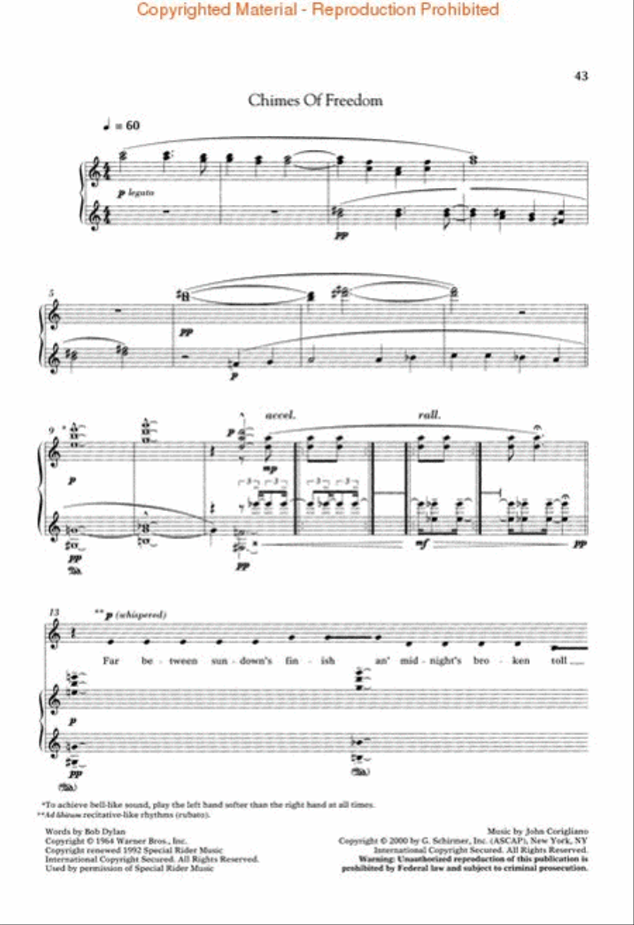 Mr. Tambourine Man: Seven Poems of Bob Dylan Piano, Vocal scores gallery preview page 4