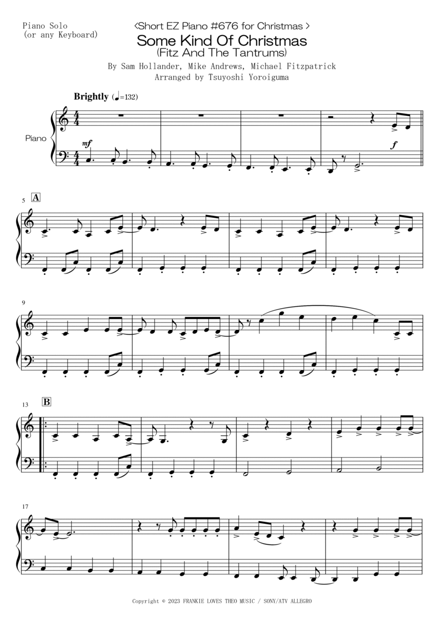Some Kind Of Christmas Easy Piano scores gallery preview page 1