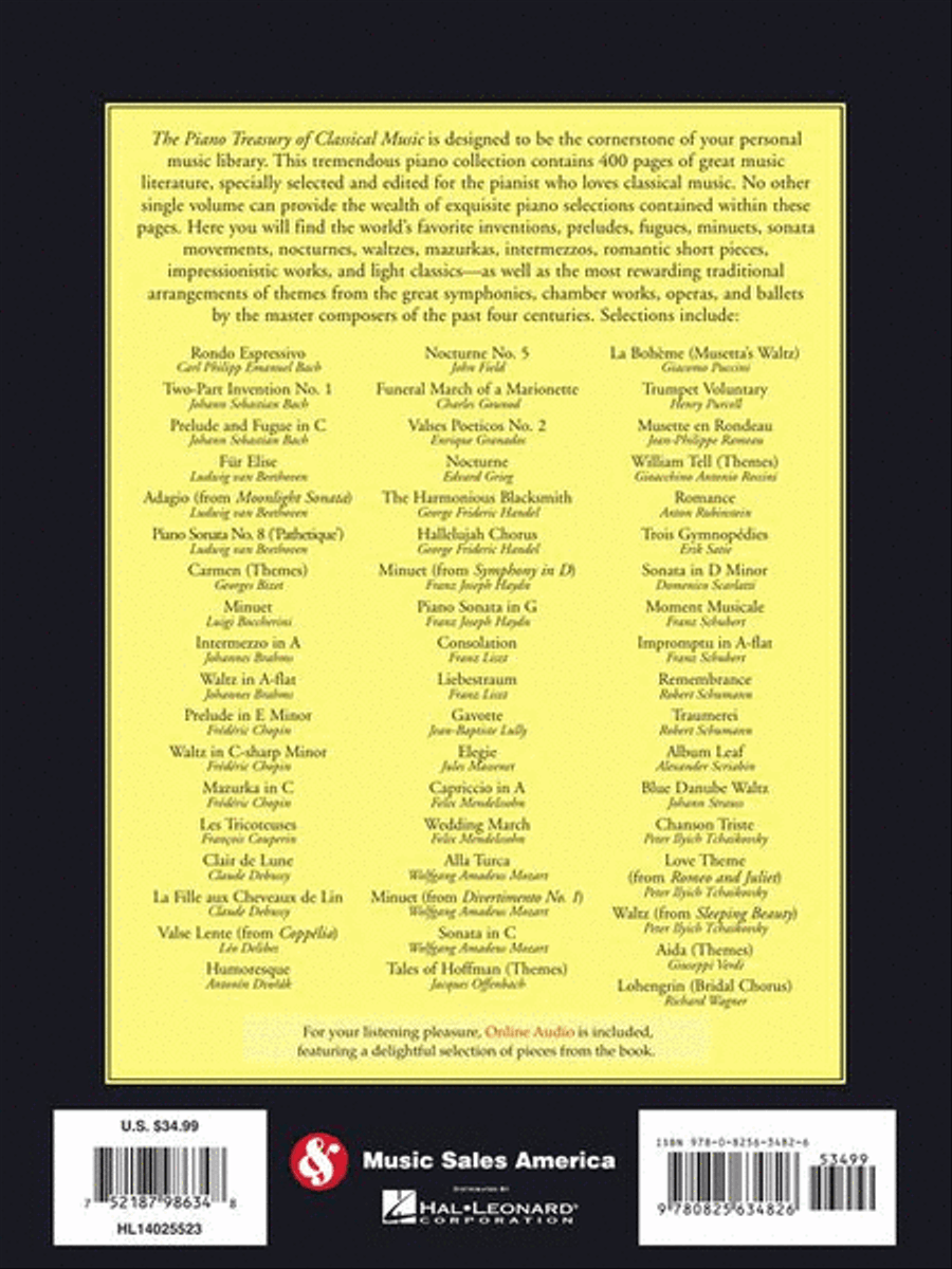 The Piano Treasury of Classical Music Piano Solo scores gallery preview page 12