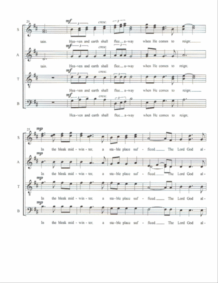 In The Bleak MidWinter In The Bleak MidWinter A Cappella scores gallery preview page 3