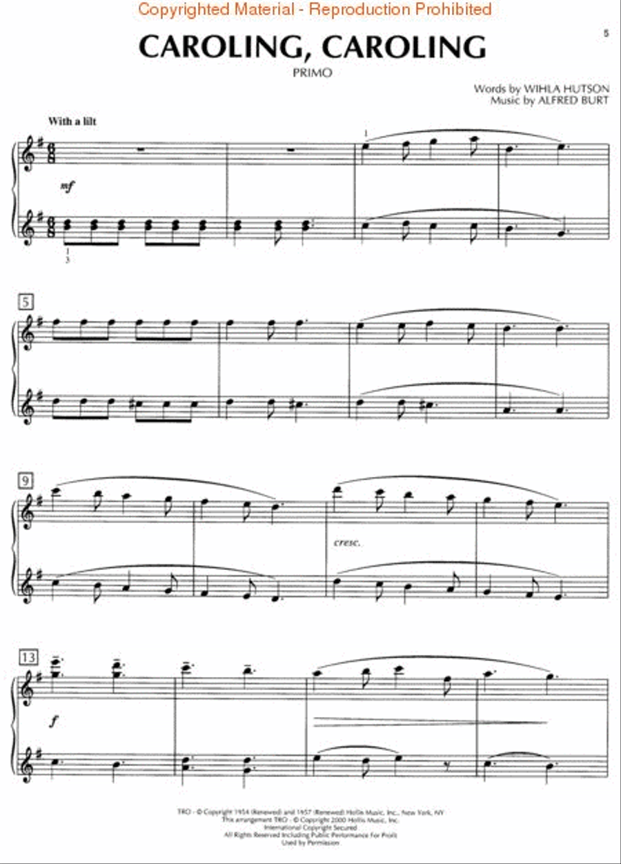 Christmas at the Piano 1 Piano, 4-Hands scores gallery preview page 3