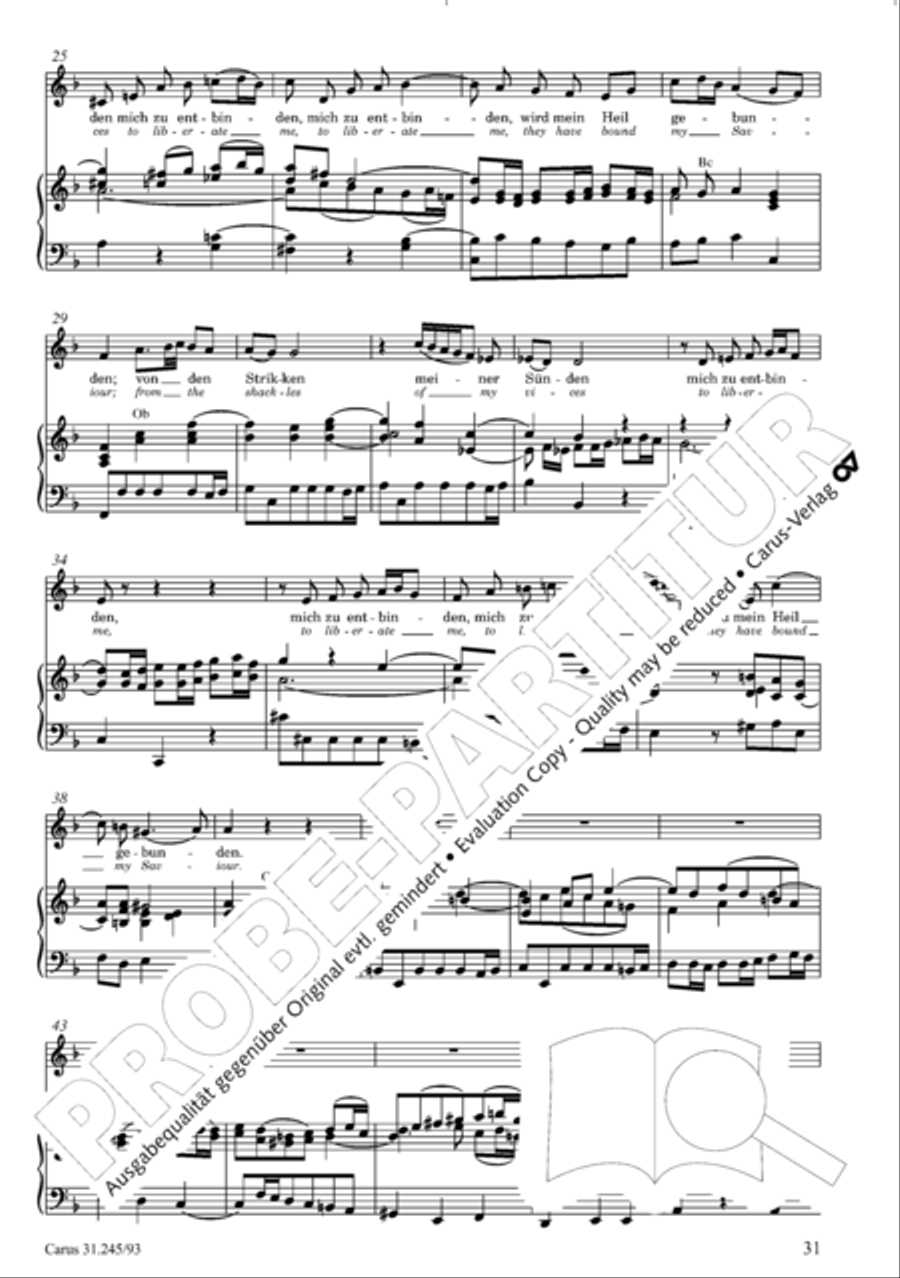 St. John Passion (Johannes-Passion) 4-Part scores gallery preview page 32