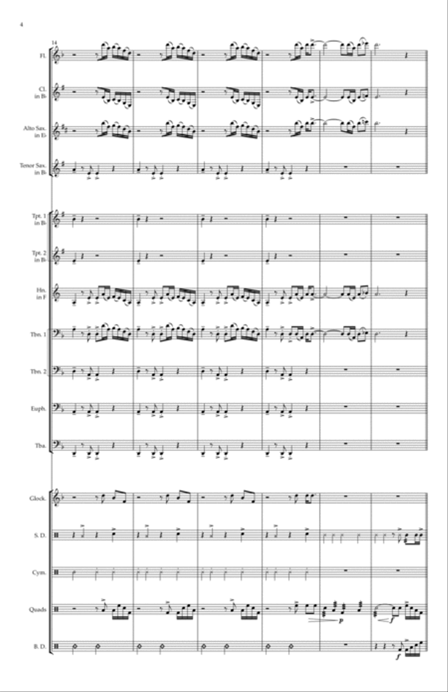 Sad But True Marching Band scores gallery preview page 4
