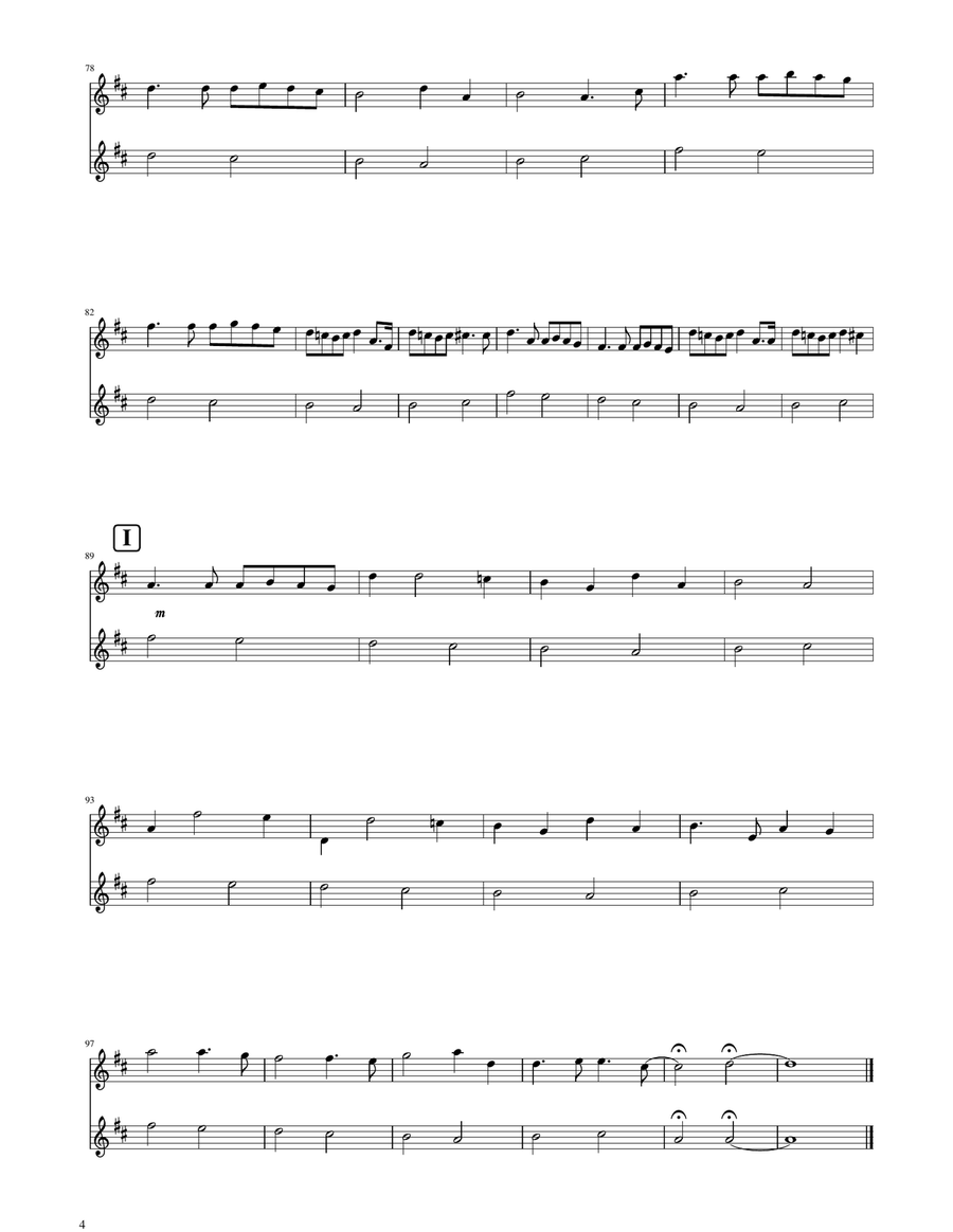 Canon in D - Violin Duet String Duet scores gallery preview page 4
