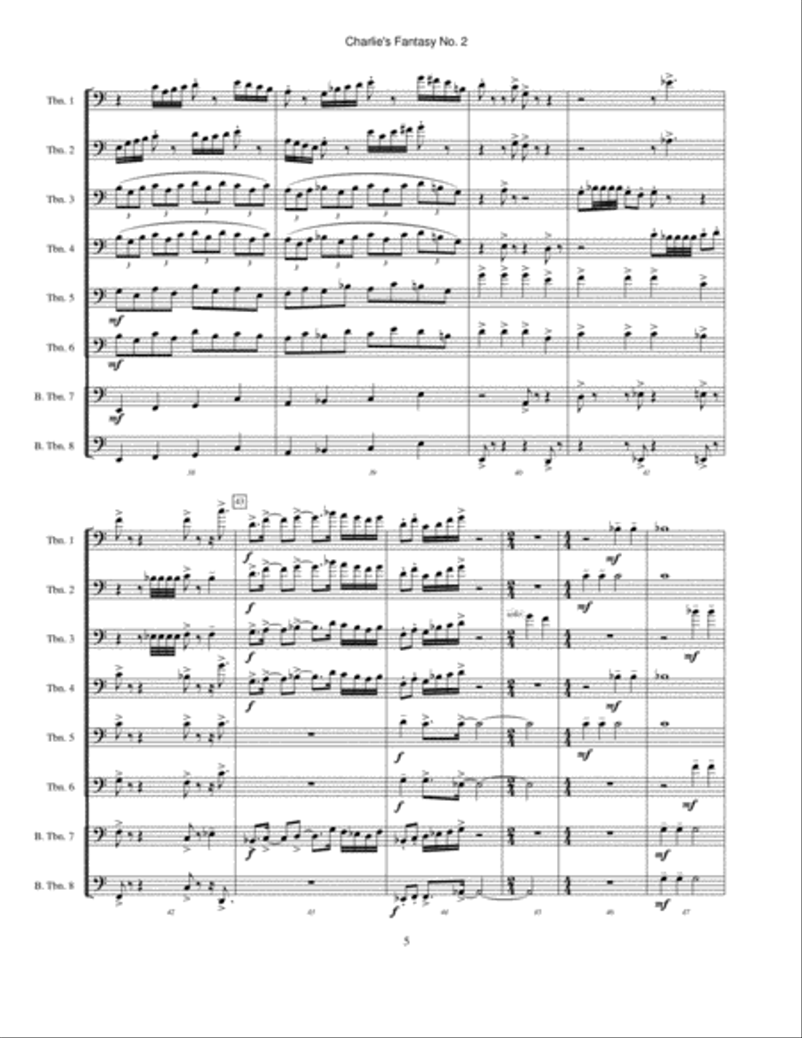 Charlie's Fantasy No. 2 Large Ensemble scores gallery preview page 5