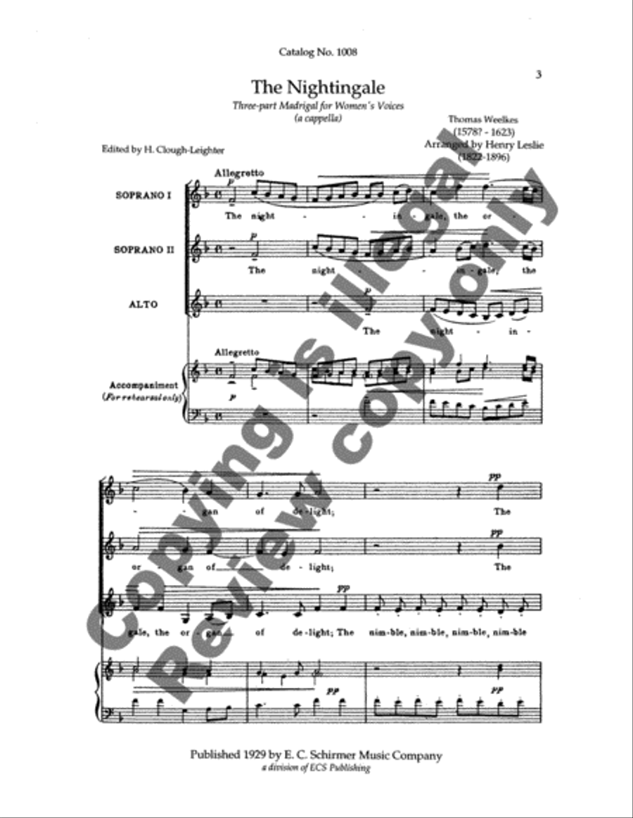 The Nightingale SSA scores gallery preview page 6