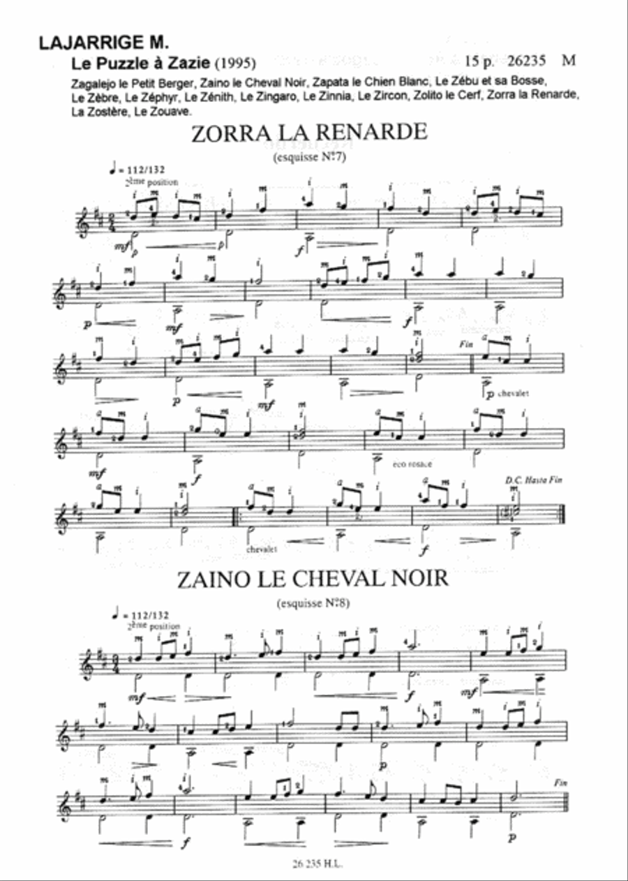 Puzzle A Zazie Acoustic Guitar scores gallery preview page 2