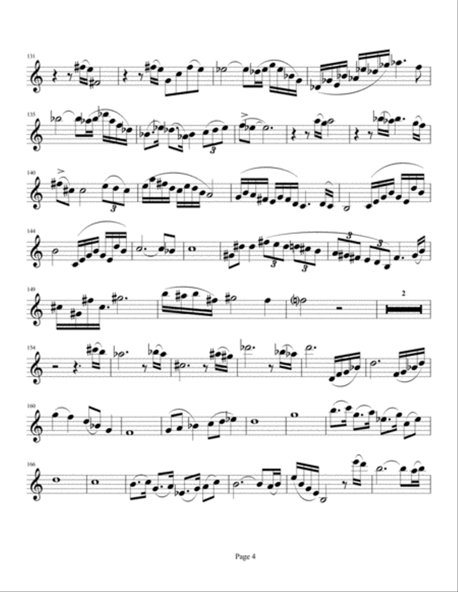 Blues for Paul - for Flute and Piano, by Julie Mandel. FEATURED ON THE FLUTE EXAMINER JUNE 2020. Flu Flute Solo scores gallery preview page 6