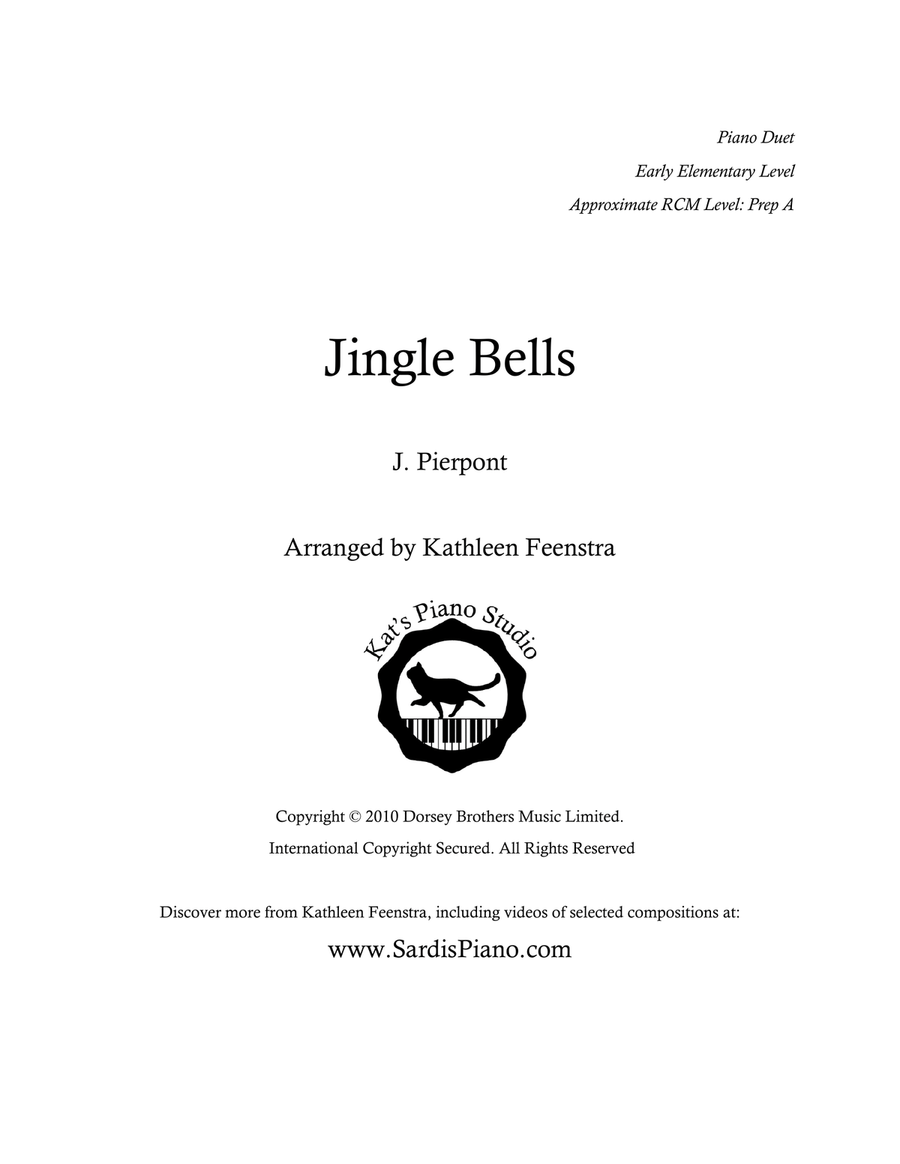 Jingle Bells Easy Piano scores gallery preview page 1
