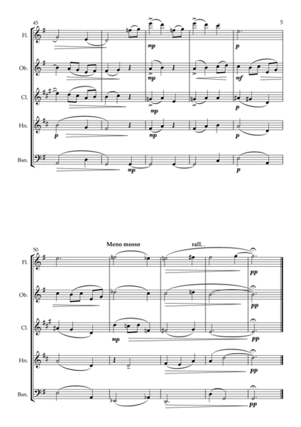 "Minuet on the name of Haydn" By Ravel. Arranged for Wind Quintet image number null