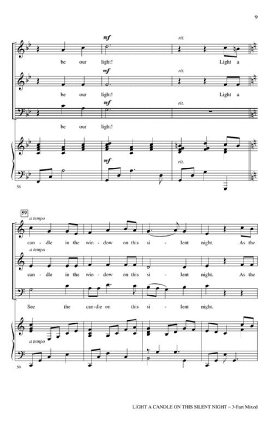 Light a Candle on This Silent Night 3-Part scores gallery preview page 5