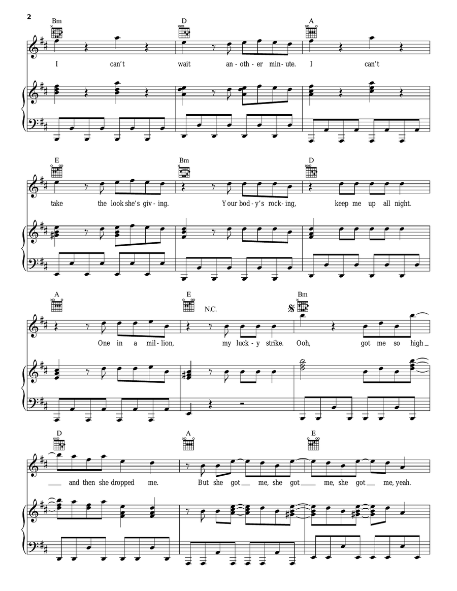 Lucky Strike Lucky Strike Piano, Vocal, Guitar scores gallery preview page 2