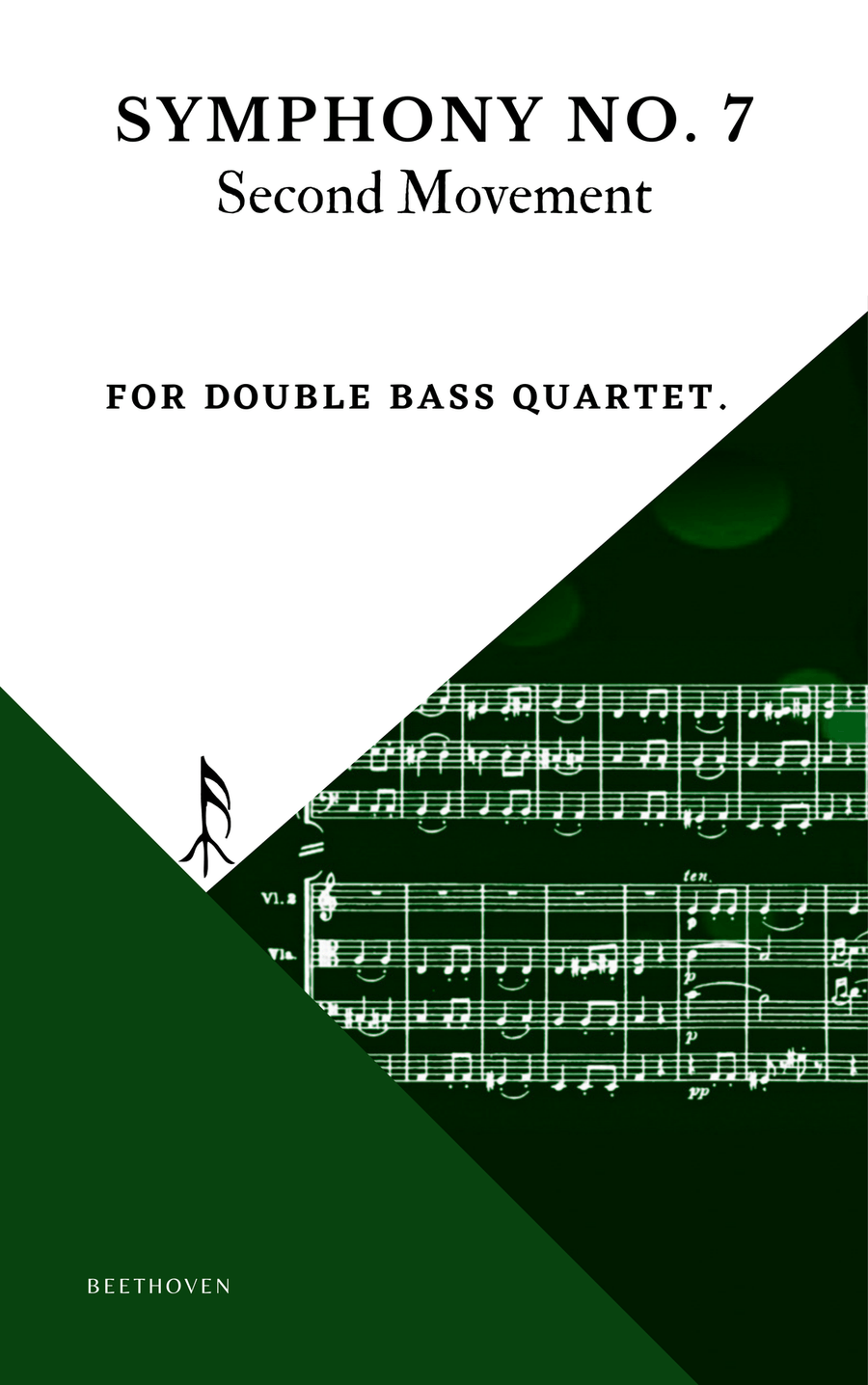Beethoven Symphony 7 Movement 2 Allegretto for Double Bass Quartet String Quartet scores gallery preview page 1