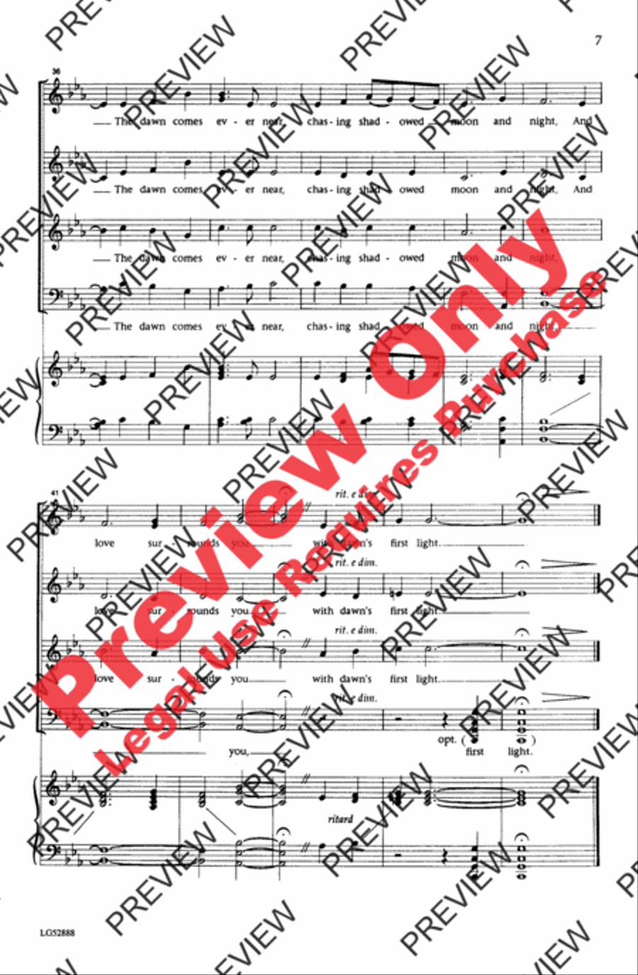 Dusk to Dawn 4-Part scores gallery preview page 6
