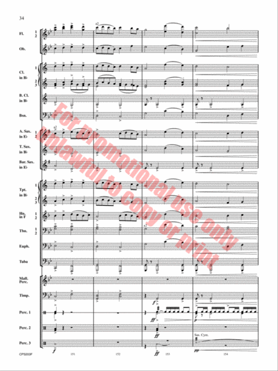 Red Hills Saga Concert Band scores gallery preview page 35