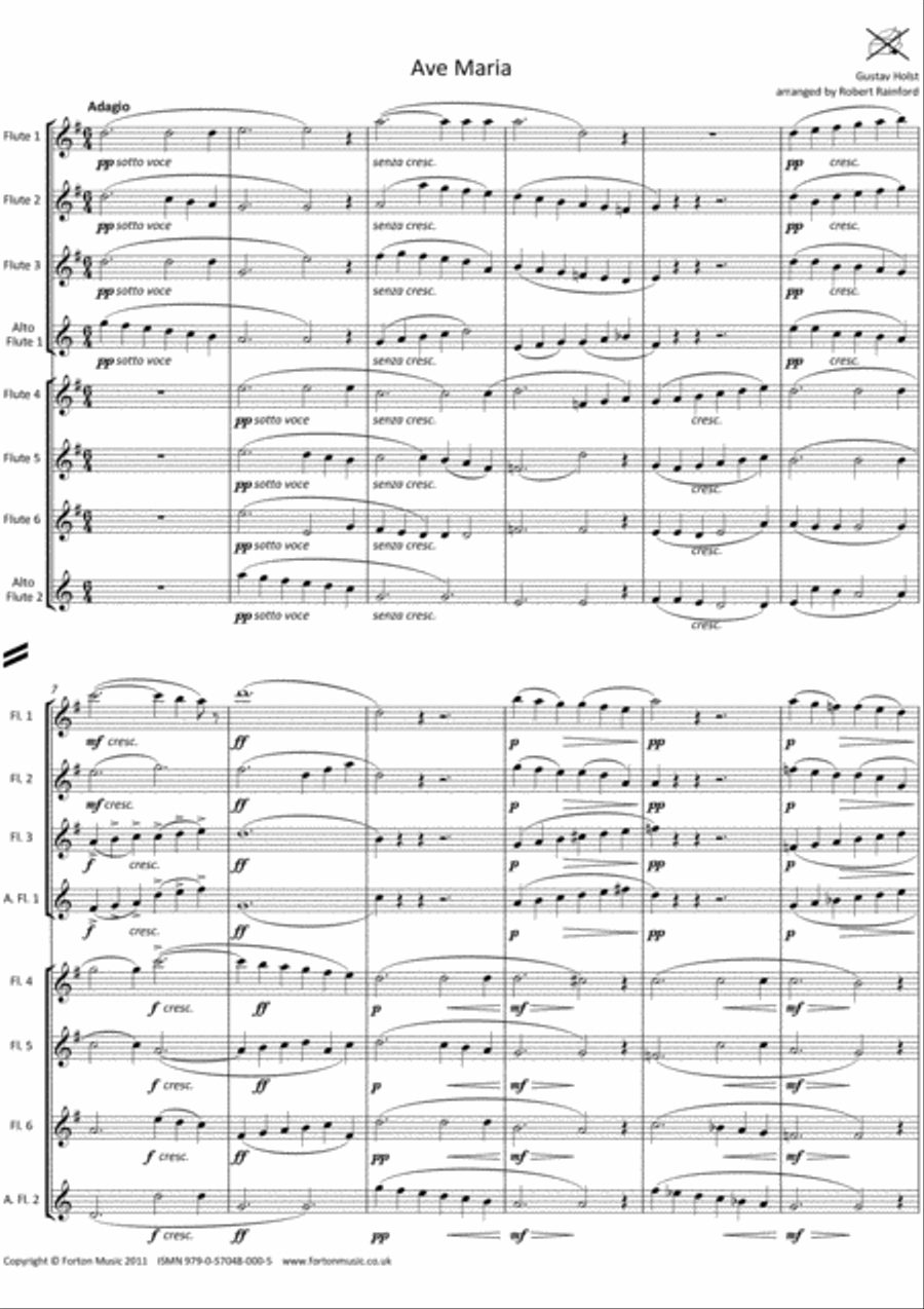 Ave Maria Ave Maria Flute Quartet scores gallery preview page 2