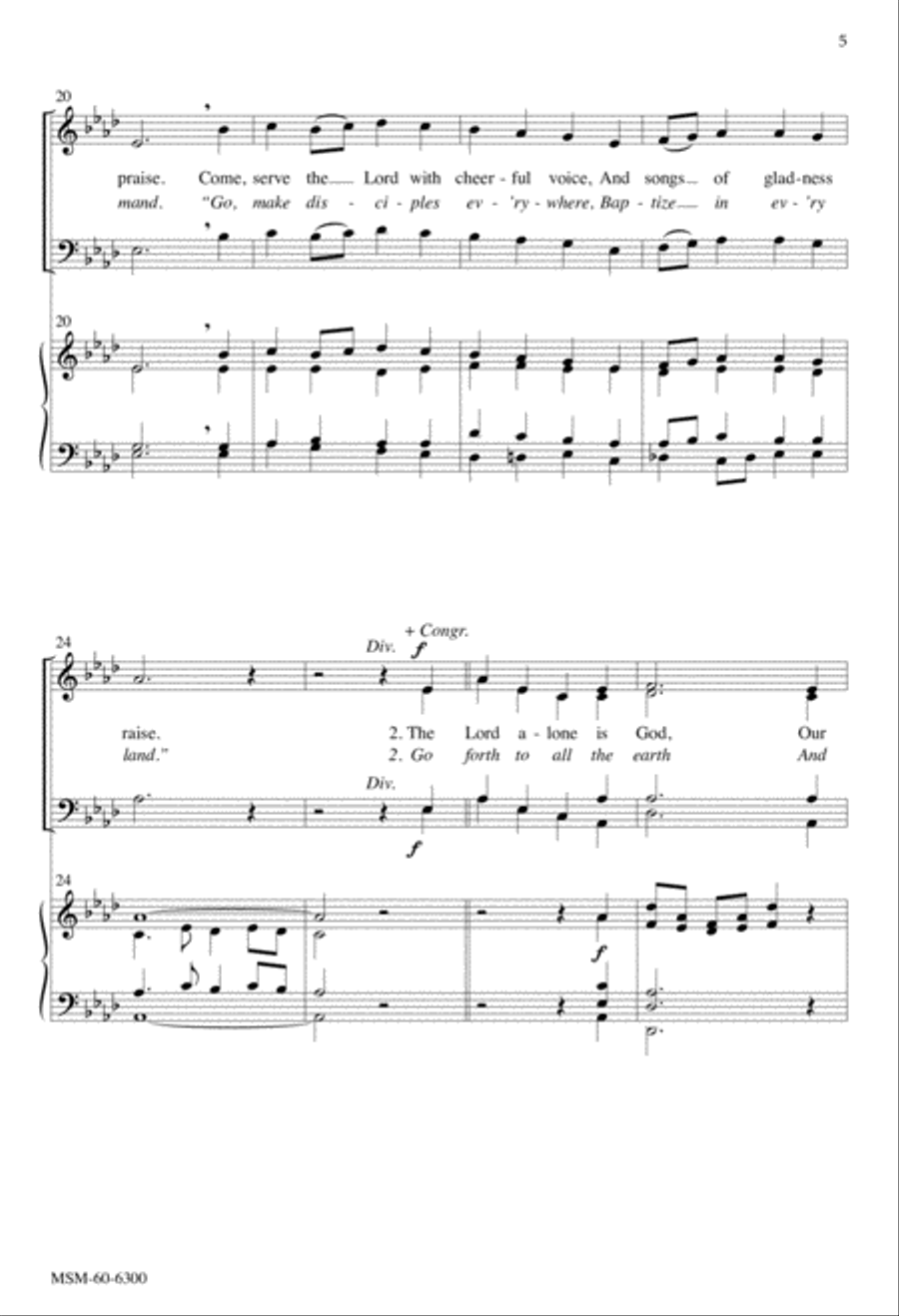 Sing Joyfully to God! Go Forth into the World! 4-Part scores gallery preview page 5