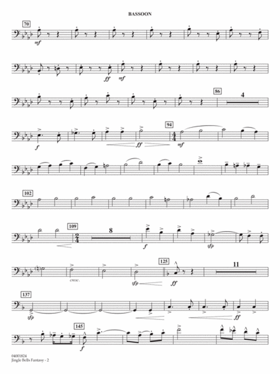 Jingle Bells Fantasy (arr. John Wasson) - Bassoon